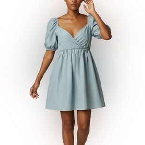 Aritzia Wilfred Opera Babydoll Dress Light Blue